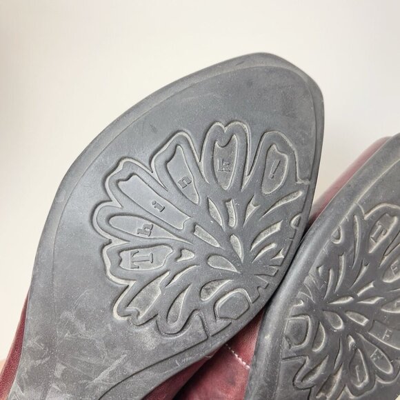 Think! Europe Womens 39 Burgundy Leather Comfort Mary Jane Shoes - Picture 15 of 15